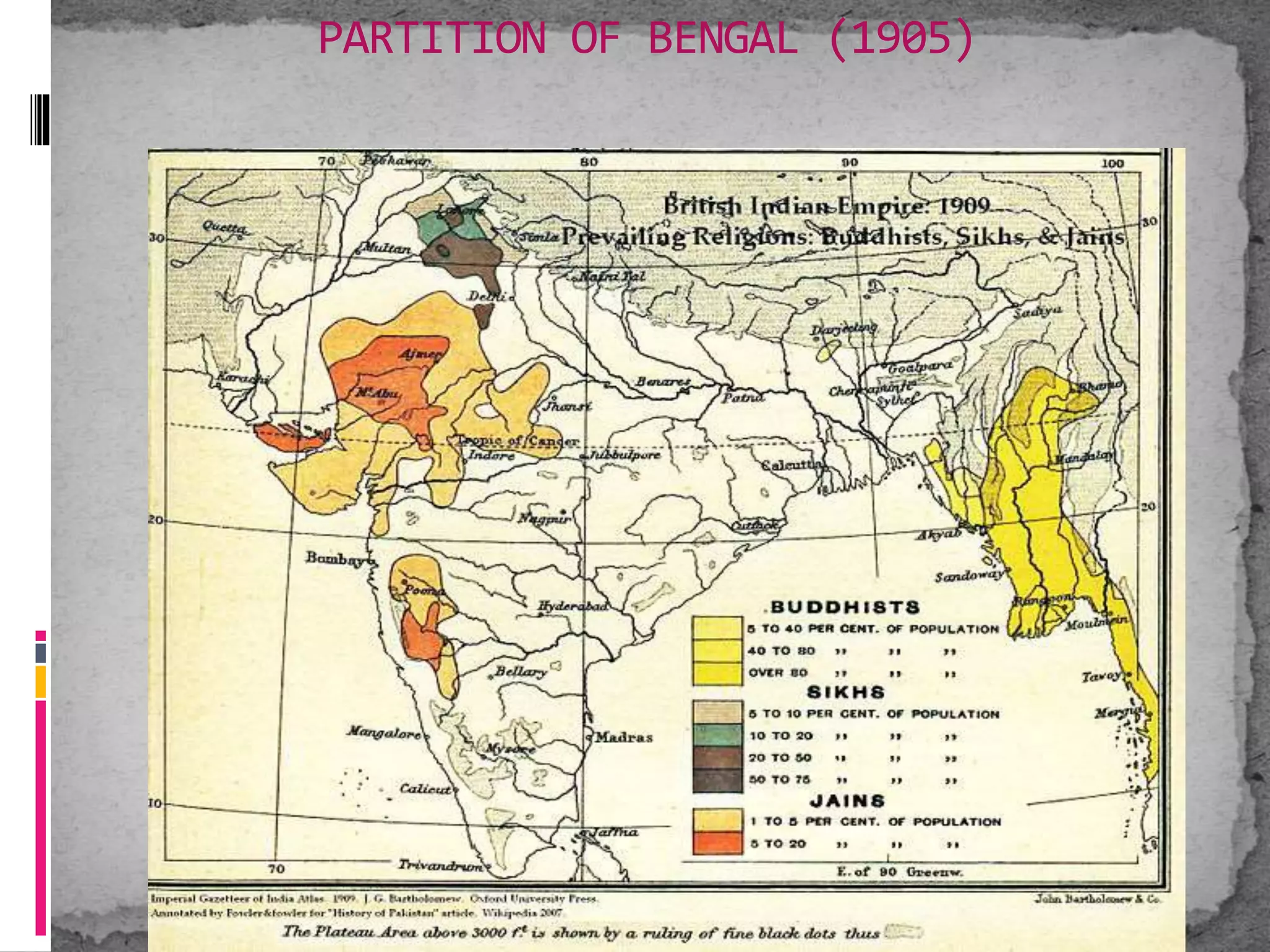 PARTITION OF BENGAL (1905)
 