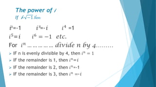 complex numbers | PPTX