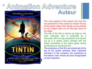 +
The main aspects of the picture from the film
are positioned in the center but nearer the top
of the poster rather than ...