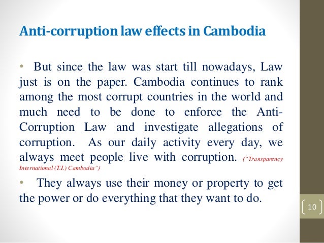 corruption in cambodia essay