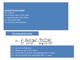 fundamental equity valuation of stocks | PPTX