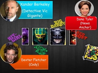 Dana Tyler
(News
Anchor)
Xander Berkeley
(Detective Vic
Gigante)
Dexter Fletcher
(Cody)
 