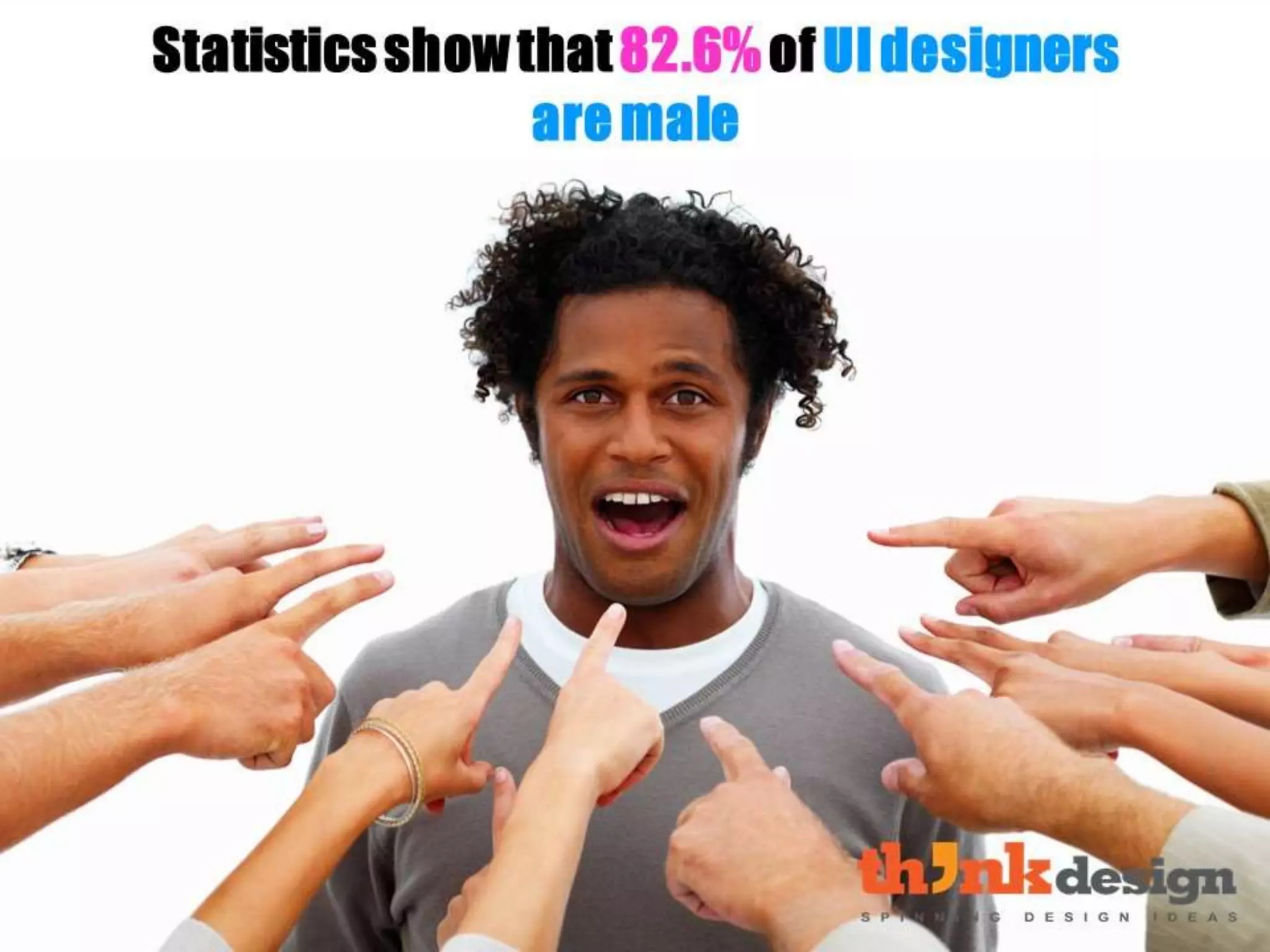 Statistics show that 82.6% of UI
designers are male
 