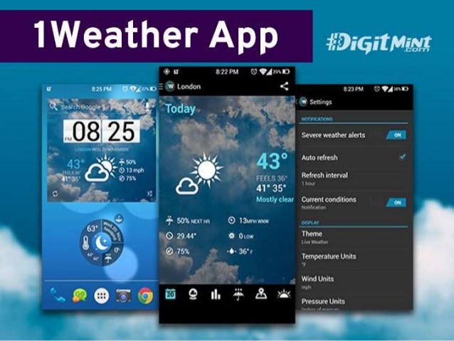  Top  Weather  Apps  For Android  Smartphone and Tablets 