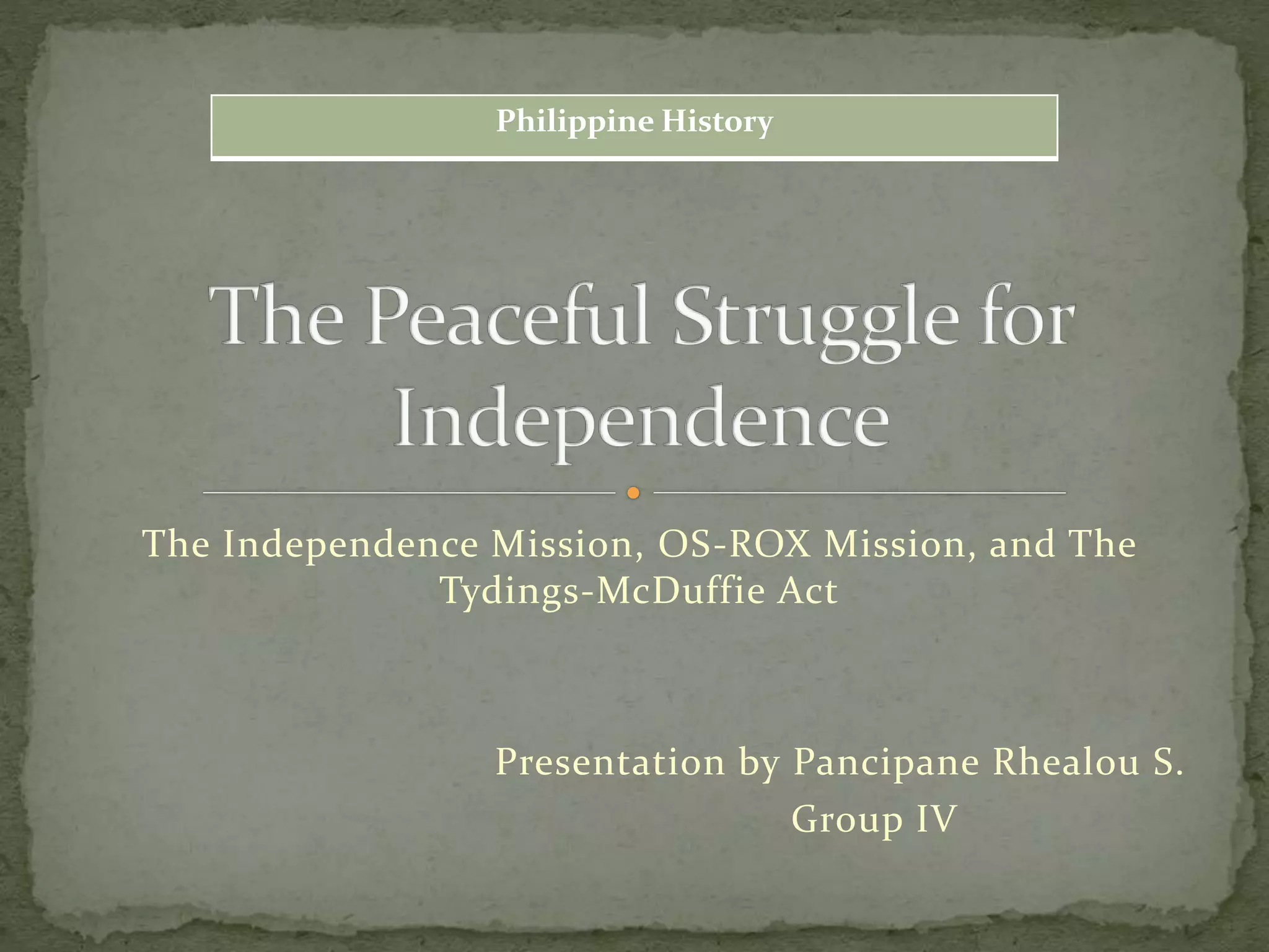 The Commonwealth of the Philippines | PPTX