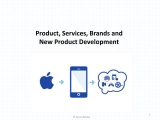 Product, Services, Brands and
New Product Development
© Sarun Baidya
1
 