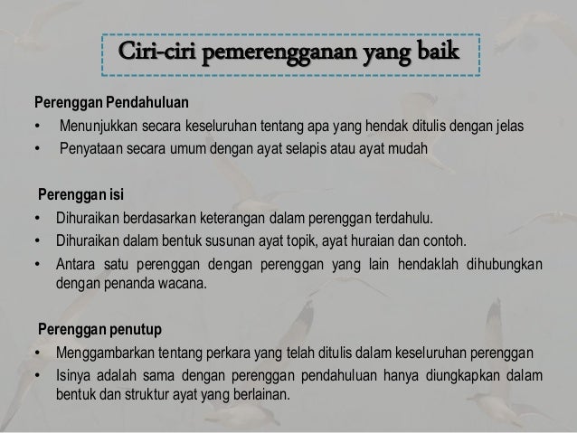 Ciri-ciri pemerengganan Berkesan