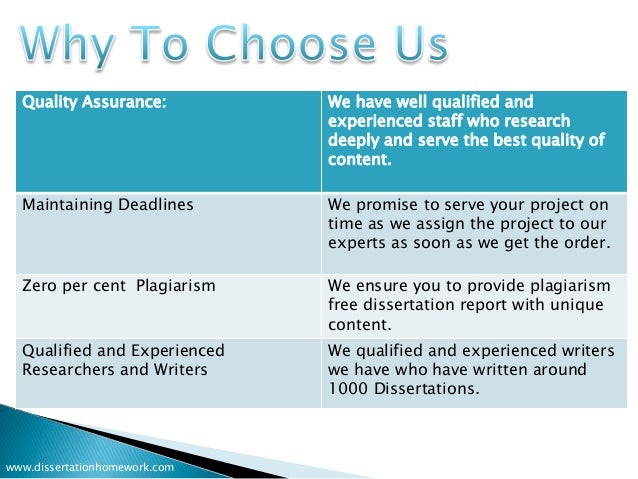 Dissertation quality assurance