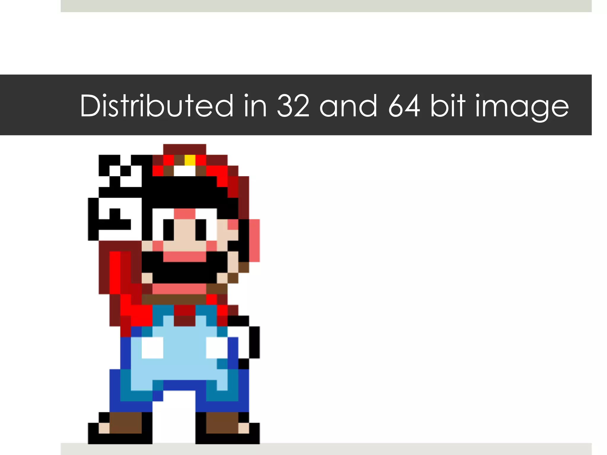 Distributed in 32 and 64 bit image
 