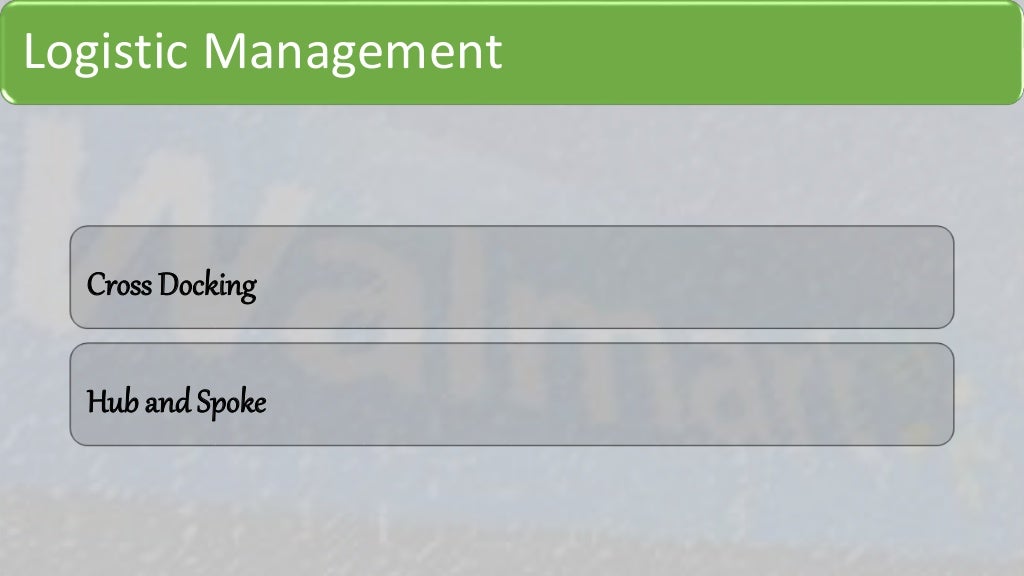 Walmart Supply Chain Management ( Case study)