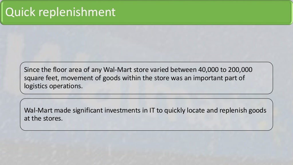 Walmart Supply Chain Management ( Case study)