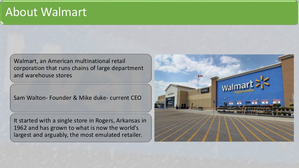 Walmart Supply Chain Management ( Case study)