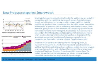 New	
  Product	
  categories:	
  Smart	
  watch
Smartwatches are	
  increasing	
  the	
  total	
  market	
  for	
  watches...