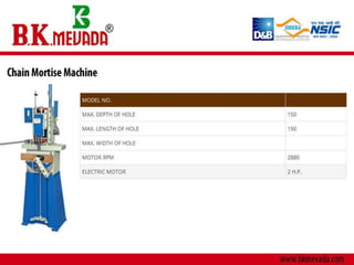 Manufacturer of Chisel Mortising Machine | PPTX