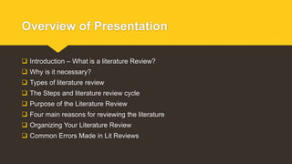 Review the literature 