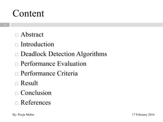 Deadlock Detection | PPT