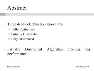 Deadlock Detection | PPTX