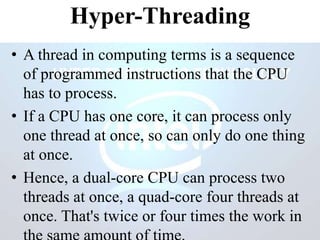 difference between an Intel Core i3, i5 and i7 | PPTX