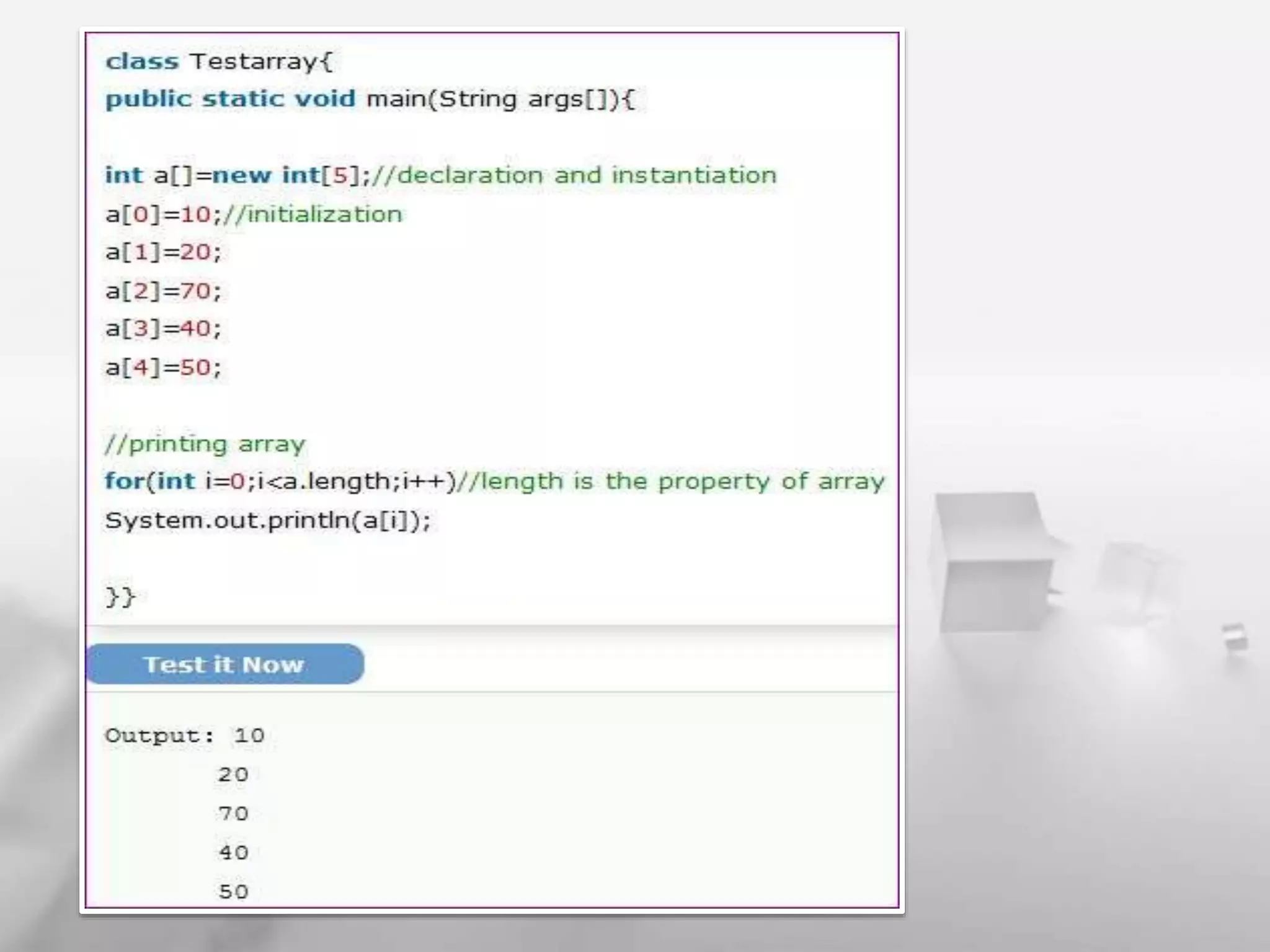 Arrays in java | PPT