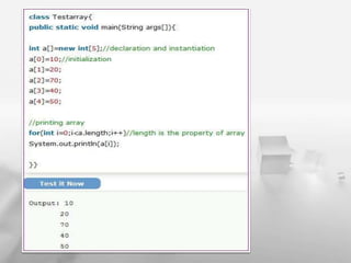 Arrays in java