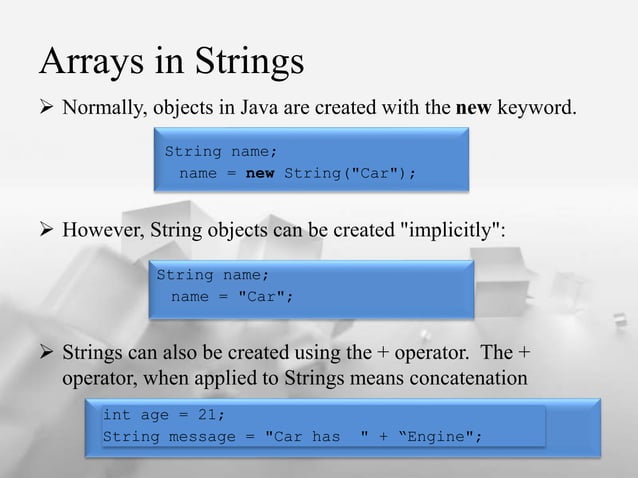Arrays in java | PPT