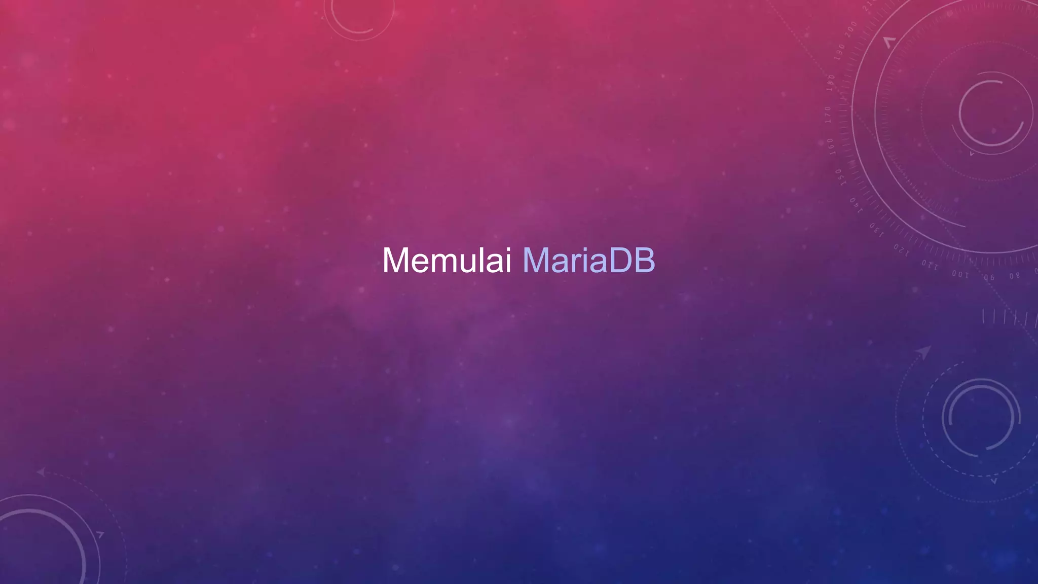 Memulai MariaDB
 