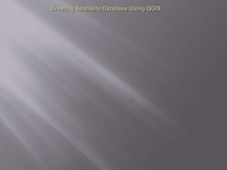 Create Spatialite Database Using Quantum GIS