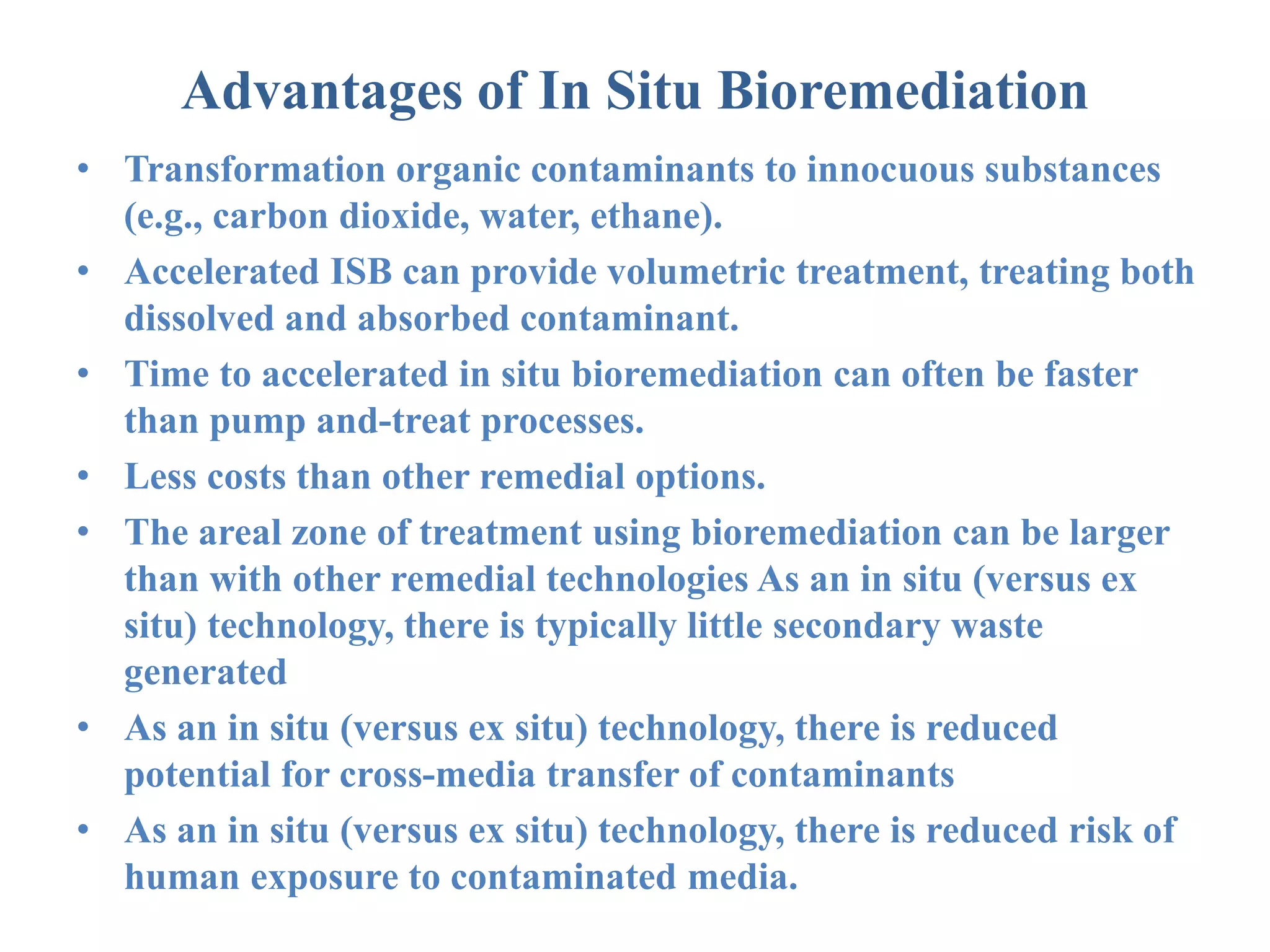 In Situ Bioremediation;Types, Advantages and limitations | PPTX