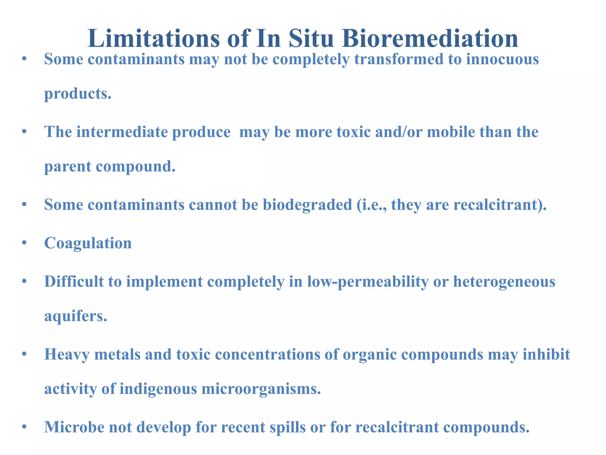 In Situ Bioremediation;Types, Advantages and limitations | PPTX