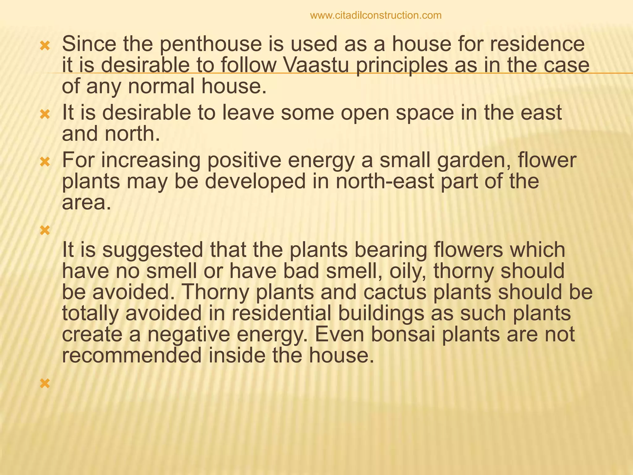 Curated visual reference: Green Penthouse Design Principles Reference: Vaastu Tips For Roofs And Penthouses