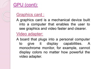 output, processing, communication devices | PPTX