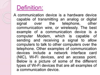 output, processing, communication devices | PPTX