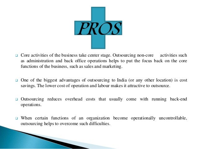 outsourcing pros and cons