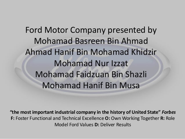 How ford motor implementation of strategies #8