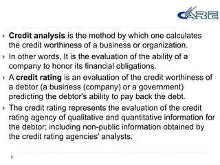 Credit Analysis Guide Credit Analysis & Research Center | PPTX