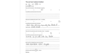 Audience feedback for 'The Lost Years' trailer