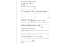 Audience feedback for 'The Lost Years' trailer