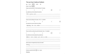 Audience feedback for 'The Lost Years' trailer