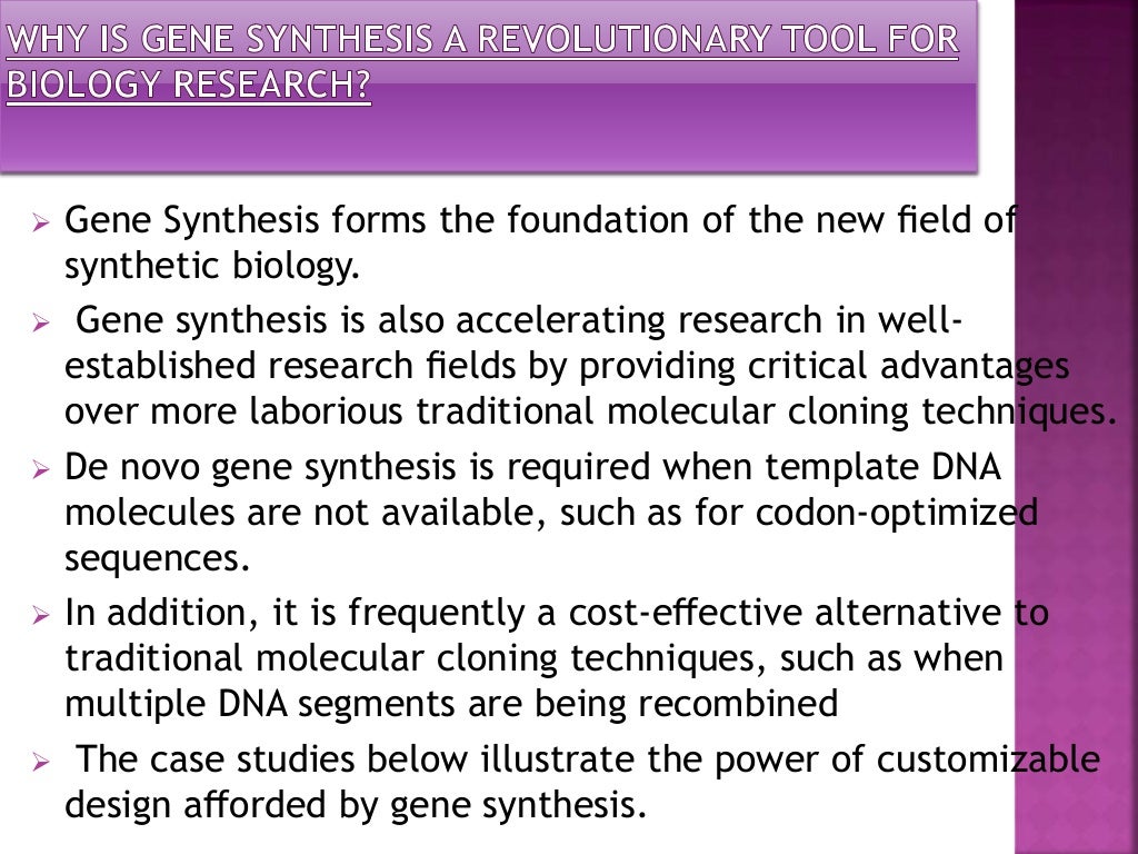 artificial gene synthesis