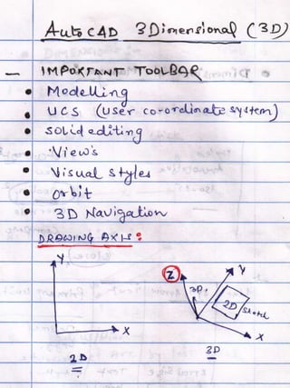 AUTOCAD NOTES | PPTX