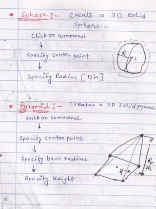 AUTOCAD NOTES | PPTX