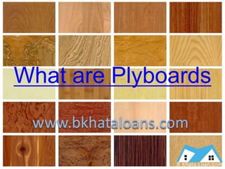 What are Plyboards
www.bkhataloans.com
 