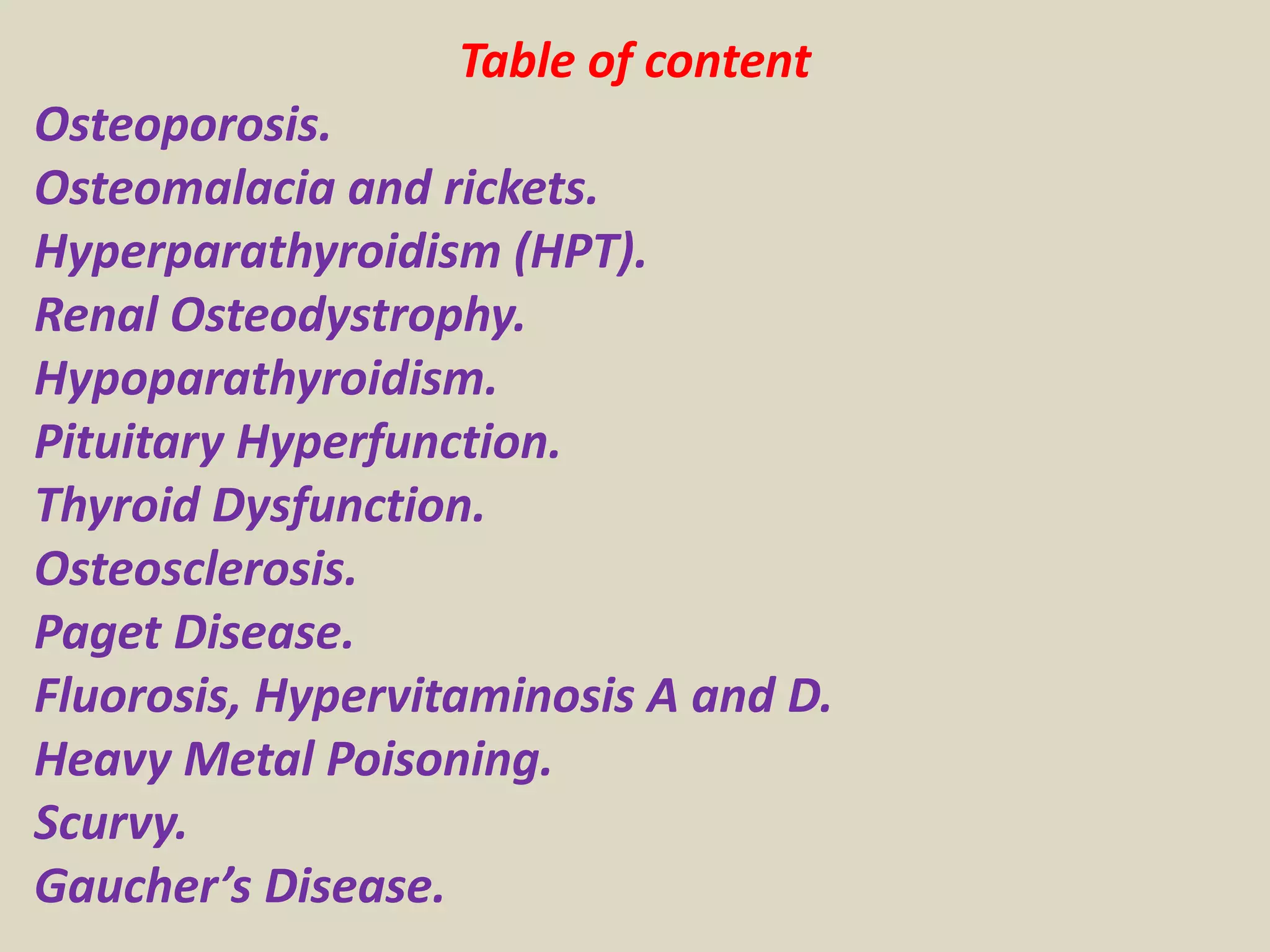 Presentation1.pptx, radiological imaging of metabolic bone diseases. | PPTX