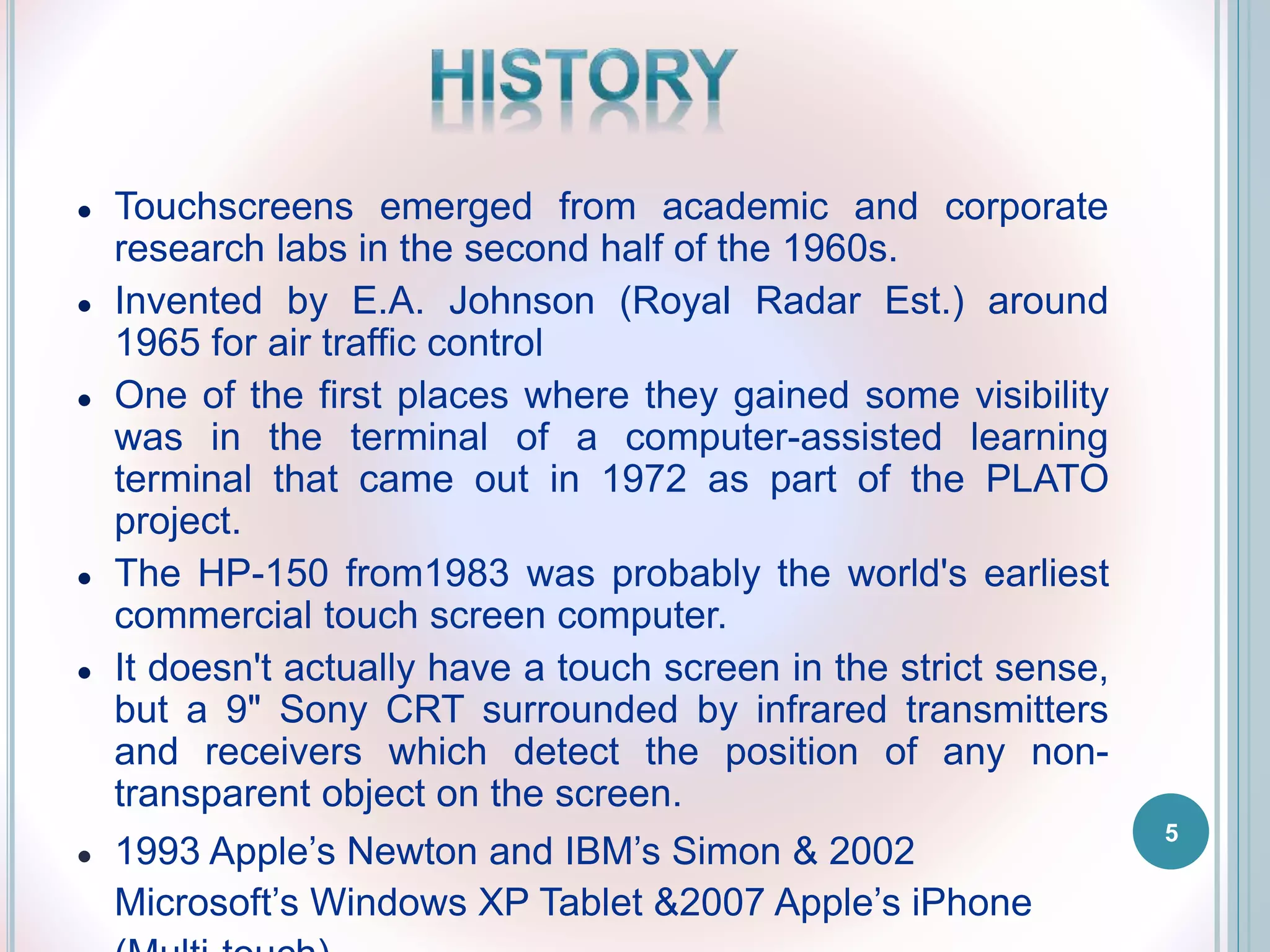 Touch Screen Technology | PPTX