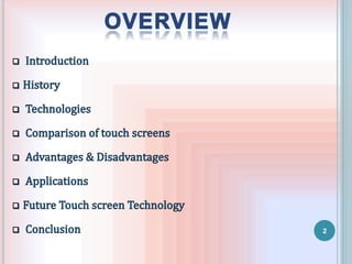 Touch Screen Technology | PPTX