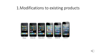 1.Modifications to existing products
 