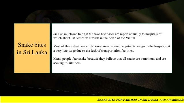 SNAKE BITES IN SRI LANKA