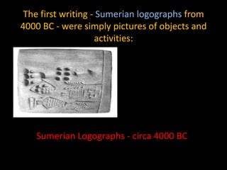 Logogram Writing HISTORY OF READING | PPTX