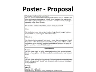 Poster - Proposal
 