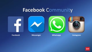 Facebook Community
Facebook Whatsapp InstagramMessenger
 